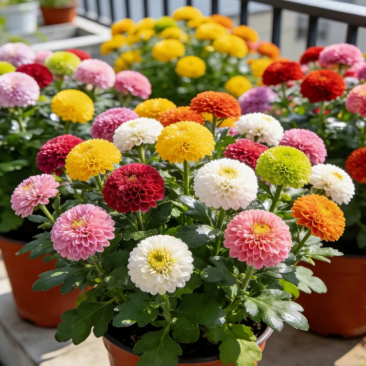 🏵️Colorful Ping Pong Chrysanthemum Seeds