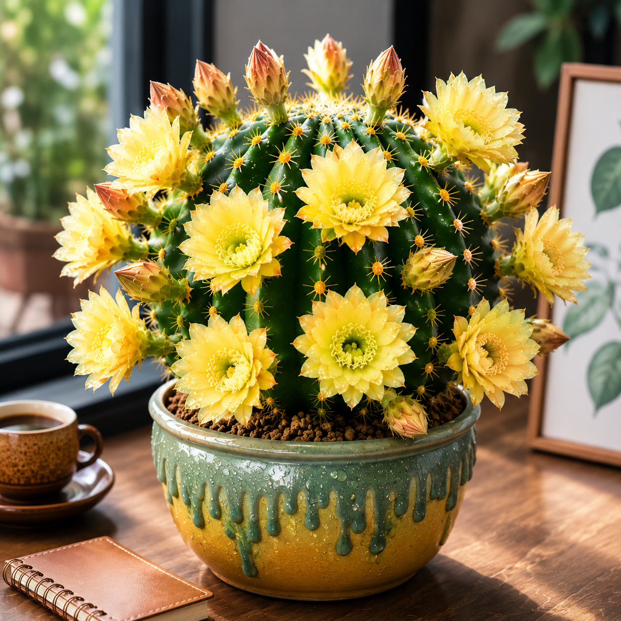 🌸 Rare Echinopsis Cactus – A Tiny Cactus with Giant, Stunning Blooms