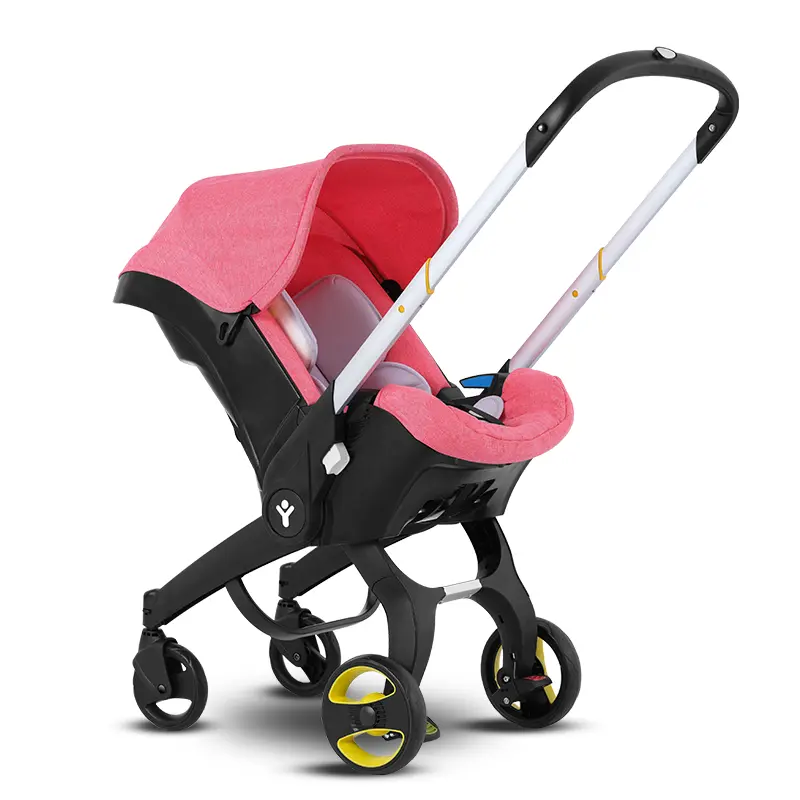 Cochecito de bebé de alta gama todo en uno, convertible, sin base de anclaje, para bebés y niños pequeños, con asiento reversible.