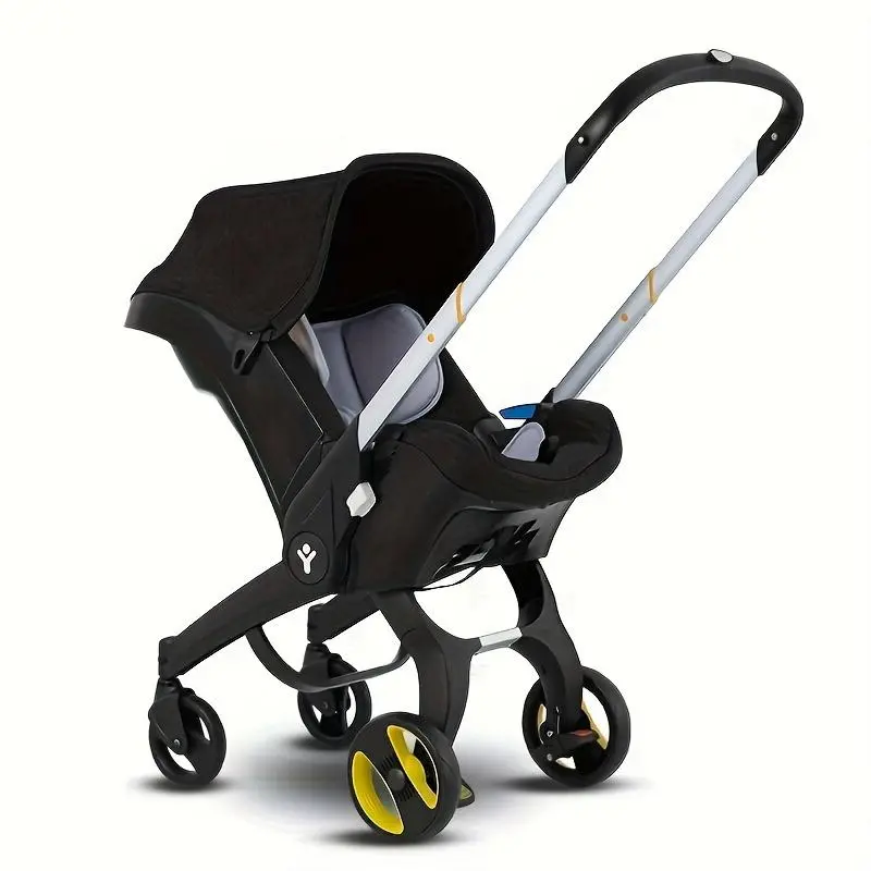 Cochecito de bebé de alta gama todo en uno, convertible, sin base de anclaje, para bebés y niños pequeños, con asiento reversible.