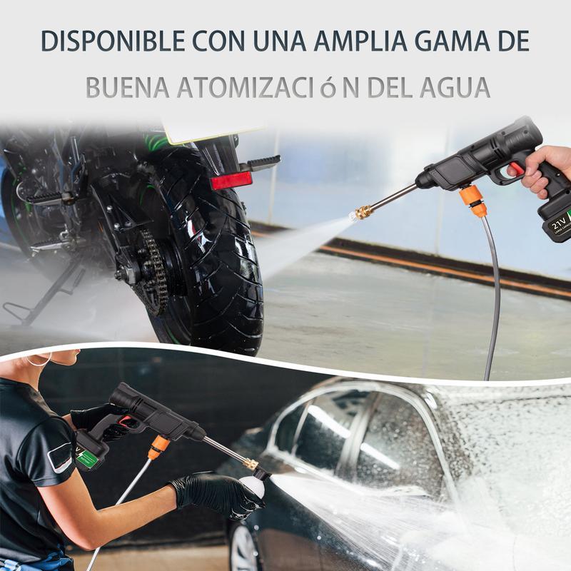 Hidrolavadora eléctrica portátil y inalámbrica negro de 550W con 680psi de presión máximaPistola Para Hidrolavadora Electrica Portatil Inalambrica Incluye 1 Baterías, Manguera De 5m