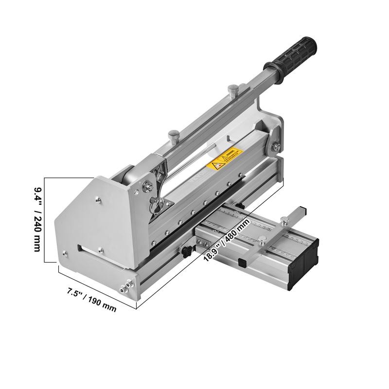 Cortadora de pisos de 13 pulgadas, corta tablones de vinilo, laminados, madera de ingeniería, revestimientos, profundidad de corte de 0,47 pulgadas, corte fácil y sin esfuerzo, cortadora de tablones de vinilo para LVP, WPC, SPC, LVT, VCT, PVC y más.