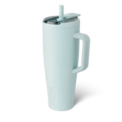 Vaso térmico BrüMate Era Flip de 40 oz con pajita abatible y asa | 100% a prueba de fugas | Mantiene el hielo por más de 24 horas | Base compatible con portavasos