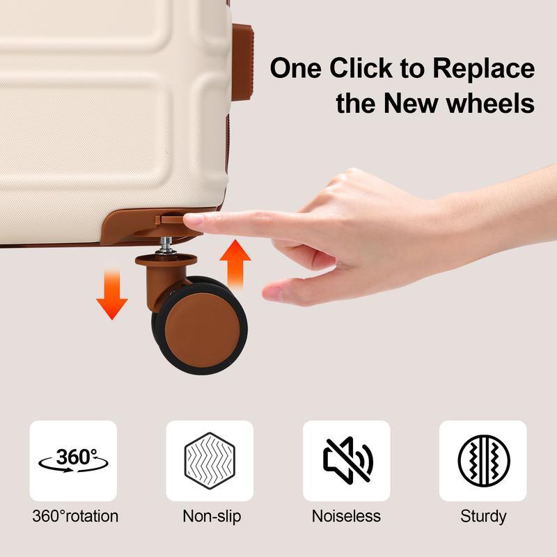 Juego de maletas de 4 piezas, expandibles, con cerradura TSA, rígidas y duraderas, con ruedas giratorias dobles. Juego de maletas de viaje (33/51/66/71 cm). Regalo ideal para la vuelta al colegio.