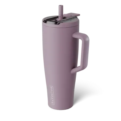 Vaso térmico BrüMate Era Flip de 40 oz con pajita abatible y asa | 100% a prueba de fugas | Mantiene el hielo por más de 24 horas | Base compatible con portavasos