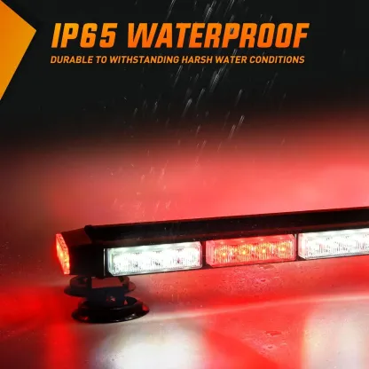 Luces estroboscópicas para techo de 29,5", barra de luces intermitentes LED de 56 LED para trabajos peligrosos, montaje magnético, 12 V, 24 V, para automóviles, camiones, tractores, quitanieves, vehículos de construcción, visera trasera de alta intensidad