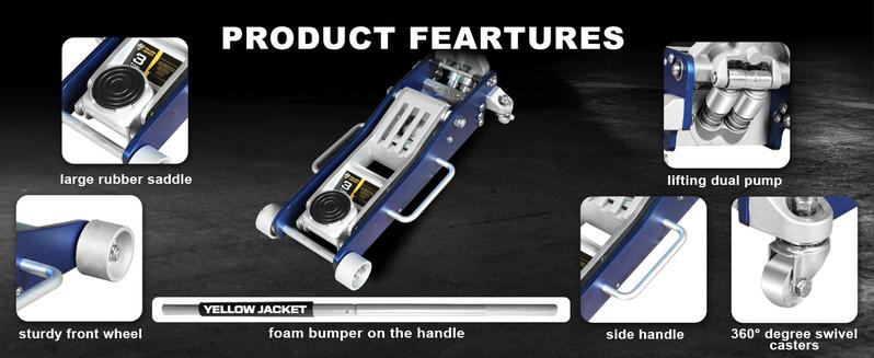 3 Ton Floor Jack Full Aluminum Ultra Lightweight Quick Rise Racing Floor Car Jack with Dual Pump Fast Lifting Low Profile Jack for Vehicle,6600 lbs Capacity