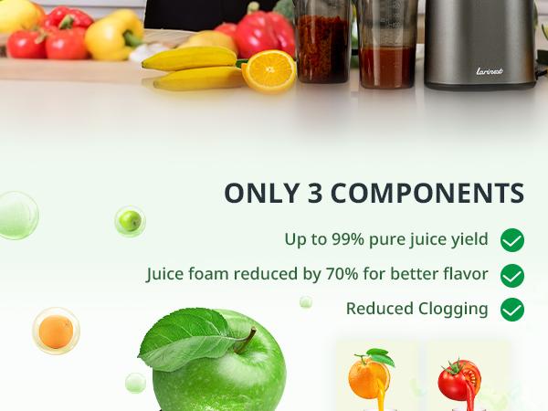 【TikTokShopBlackFriday】Cold Press Juicer with Wide Feed Chute, Quiet Slow Masticating Juice Extractor for Fruits & Vegetables, High Juice Yield, Easy Clean, BPA-Free, Anti-Drip, Grey/Silver 【TikTokShopBlackFriday】Cold Press Juicer with Wide Feed Chute, Quiet Slow Masticating Juice Extractor for Fruits & Vegetables, High Juice Yield, Easy Clean, BPA-Free, Anti-Drip, Grey/Silver