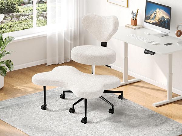 【Deal】Nost & Host Ergonomic Cross Legged Chair, 360° Swivel Meditation Chair with Wheels, Height Adjustable Seat for ADHD, Strong Lumbar Support, Chic Home Office Furniture 【Deal】Nost & Host Ergonomic Cross Legged Chair, 360° Swivel Meditation Chair with Wheels, Height Adjustable Seat for ADHD, Strong Lumbar Support, Chic Home Office Furniture