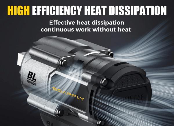 SOARFLY 1200NM (900FT-LBS) Cordless lmpact Wrench, For Automobiles, Trucks, 2x 4.0Ah Batteries, Fast Charger, 3000RPM, 5 Sockets & 1 Extension Bar High Torque Impact Power Tool Compatible