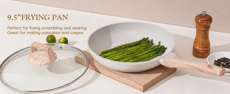 SODAY Pots and Pans Set Non Stick, 12Pcs Kitchen Cookware Sets Non-toxic Healthy Nonstick Kitchen Cooking Set with Frying Pans, Saucepans,Glass lid,Kitchenware,stock up on specials,New Year Sale Aluminium Durable Bakelite Handle SODAY Pots and Pans Set Non Stick, 12Pcs Kitchen Cookware Sets Non-toxic Healthy Nonstick Kitchen Cooking Set with Frying Pans, Saucepans,Glass lid,Kitchenware,stock up on specials,New Year Sale Aluminium Durable Bakelite Handle