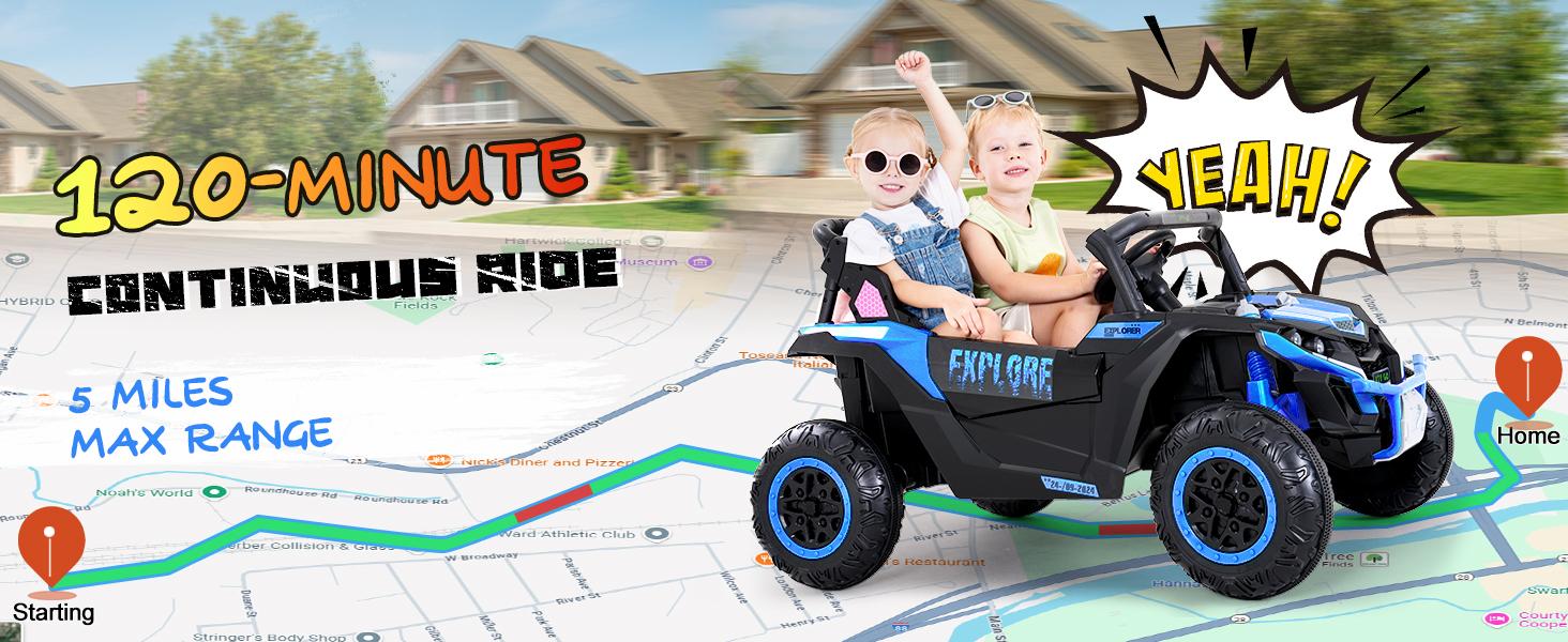 EM-KC03)2 Seater Kids Ride on Car, Electric 4WD Off-Road UTV Truck, 7Ah Large Battery Kids Electric Car with Remote Control, Safety Belt, Horn, Music, and Lights for Kids Aged 3-8 Years Blue EM-KC03)2 Seater Kids Ride on Car, Electric 4WD Off-Road UTV Truck, 7Ah Large Battery Kids Electric Car with Remote Control, Safety Belt, Horn, Music, and Lights for Kids Aged 3-8 Years Blue