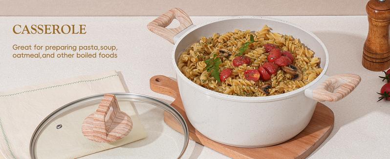 SODAY Pots and Pans Set Non Stick, 12Pcs Kitchen Cookware Sets Non-toxic Healthy Nonstick Kitchen Cooking Set with Frying Pans, Saucepans,Glass lid,Kitchenware,stock up on specials,New Year Sale Aluminium Durable Bakelite Handle SODAY Pots and Pans Set Non Stick, 12Pcs Kitchen Cookware Sets Non-toxic Healthy Nonstick Kitchen Cooking Set with Frying Pans, Saucepans,Glass lid,Kitchenware,stock up on specials,New Year Sale Aluminium Durable Bakelite Handle