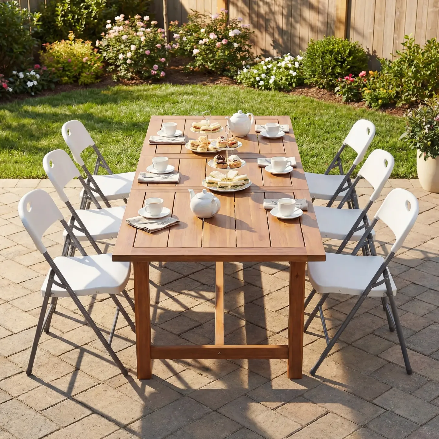 【Excelente relación calidad-precio】 Sillas plegables con respaldo ergonómico — De plástico resistente, apilables y portátiles — Capacidad de carga de 330 lb — Ideales para el hogar, oficina, fiestas, bodas, patios y jardines — Uso en interiores y exterior