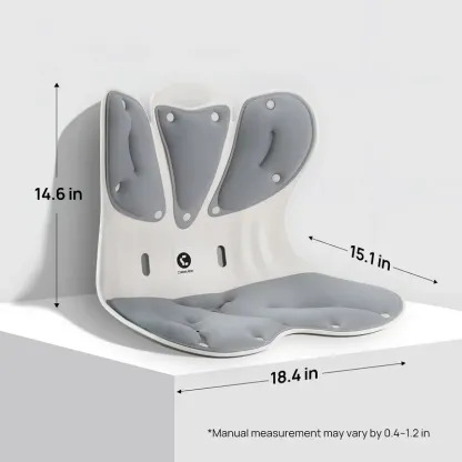 Cabevibe Soporte Lumbar – Corrige la postura y alivia el dolor de espalda baja | Soporte ergonómico de silicona para sillas (SpineSeat) | Uso en oficina, automóvil y hogar | Regalo para hombres y mujeres | Negro