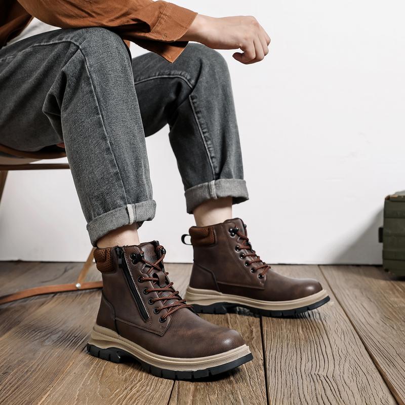Safety Shoes Men Work Sneakers Indestructible Shoes Puncture-Proof Protective Shoes Work Boots High Top Waterproof boots Construction Work Shoes Anti-slip wear resistant Construction Work & Daily Wear