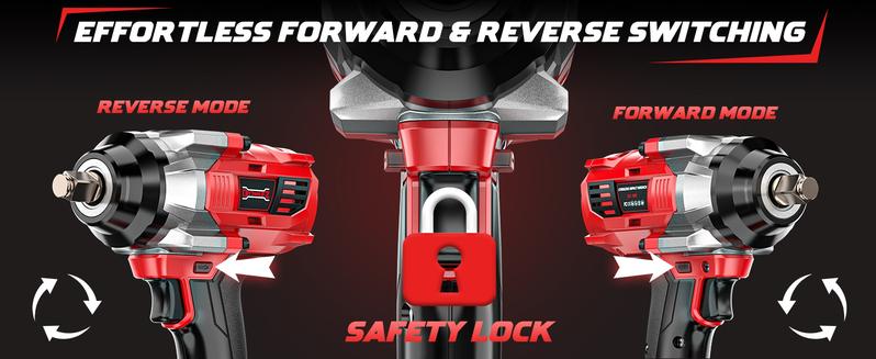 Impact Wrench 1/2" Compatible with Milwaukee 18V Battery(Battery NOT Included!), 1000Ft-lbs(1300N.m) High Torque Brushless Impact Gun with 4Mode Speed Cordless Impact Wrench 1/2" Compatible with Milwaukee 18V Battery(Battery NOT Included!), 1000Ft-lbs(1300N.m) High Torque Brushless Impact Gun with 4Mode Speed Cordless