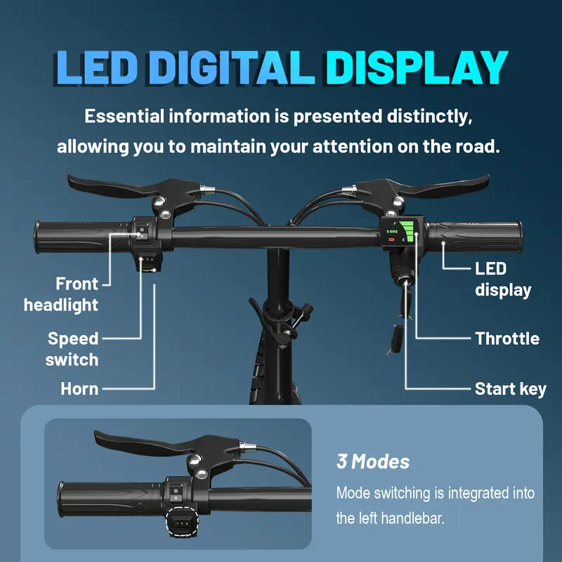 Bicicleta eléctrica plegable ASKMY E14: Motor de 1000 W (pico), hasta 45 millas de autonomía | Neumáticos sin cámara de 14", frenos de disco duales | Certificación UL, batería a prueba de pinchazos, garantía de 12 meses, diseño ligero