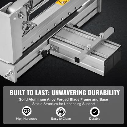 Cortadora de pisos de 13 pulgadas, corta tablones de vinilo, laminados, madera de ingeniería, revestimientos, profundidad de corte de 0,47 pulgadas, corte fácil y sin esfuerzo, cortadora de tablones de vinilo para LVP, WPC, SPC, LVT, VCT, PVC y más.