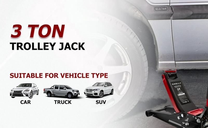 3 Ton Low Profile Racing Floor Jack Heavy Duty - GS Certified Safety Descent, Dual Piston Quick Lift Pump, 3.35 to 19.69 Inch Lifting Range Automotive Vehicle Tool Car Repair Tool