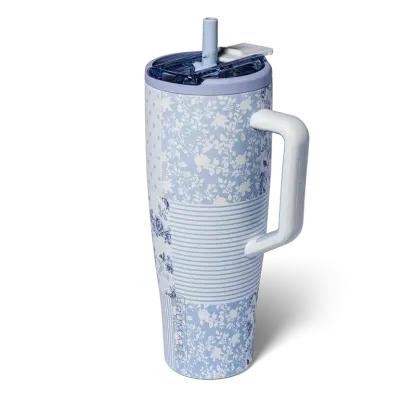 Vaso térmico BrüMate Era Flip de 40 oz con pajita abatible y asa | 100% a prueba de fugas | Mantiene el hielo por más de 24 horas | Base compatible con portavasos