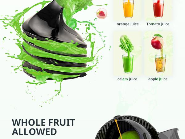 【TikTokShopBlackFriday】Cold Press Juicer with Wide Feed Chute, Quiet Slow Masticating Juice Extractor for Fruits & Vegetables, High Juice Yield, Easy Clean, BPA-Free, Anti-Drip, Grey/Silver 【TikTokShopBlackFriday】Cold Press Juicer with Wide Feed Chute, Quiet Slow Masticating Juice Extractor for Fruits & Vegetables, High Juice Yield, Easy Clean, BPA-Free, Anti-Drip, Grey/Silver