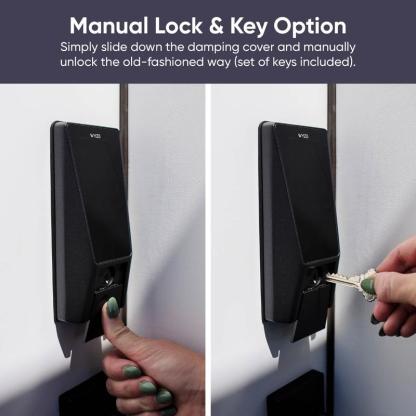 Bloqueo de palma: Cerradura inteligente con reconocimiento de palma de la mano y Wi-Fi para puerta de entrada, entrada sin llave ni contacto, diseño moderno, cierre automático, fácil instalación, reemplazo de cerrojo, resistente a la intemperie IP53.