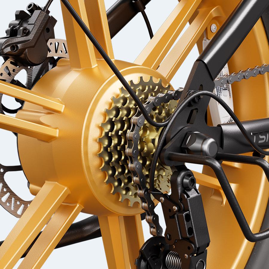 R9 Electric Bike 1500W Dual Battery | Up to 120 Miles Range | 20"x4.0 Fat Tires | 7-Speed, LCD Display, Front Suspension | Adult Ebike