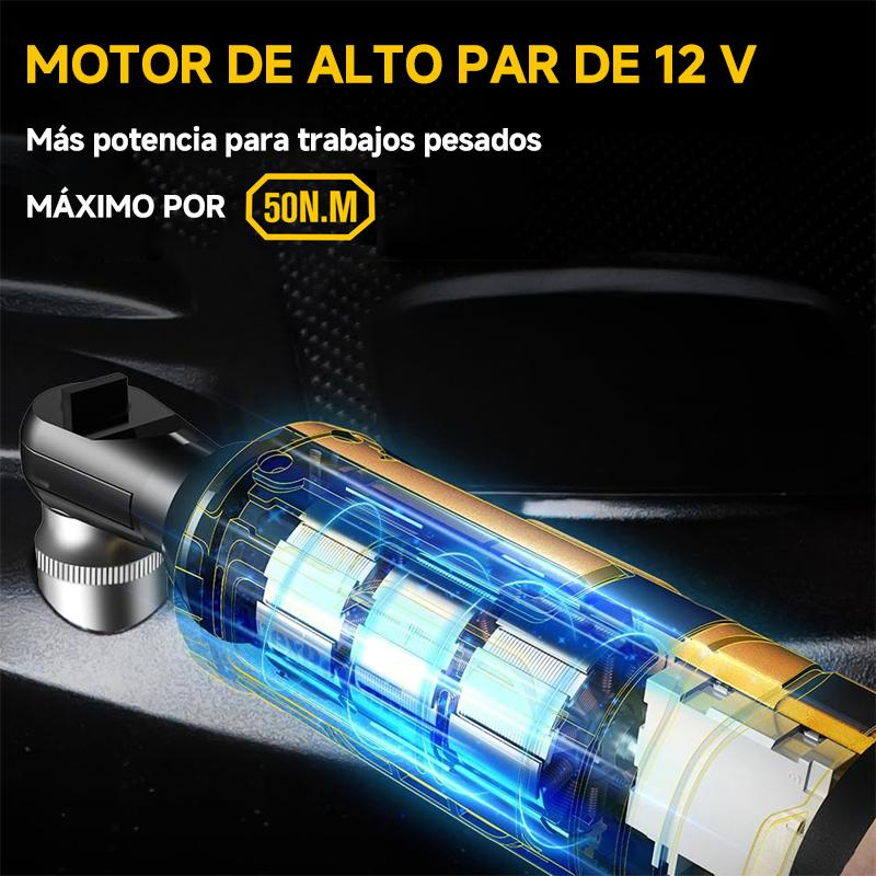 RHOVISTAR Llave de Carraca Eléctrica Inalámbrica｜Ideal para Reparaciones Ligeras y Tareas de Mantenimiento｜Diseño Compacto y Fácil de Usar