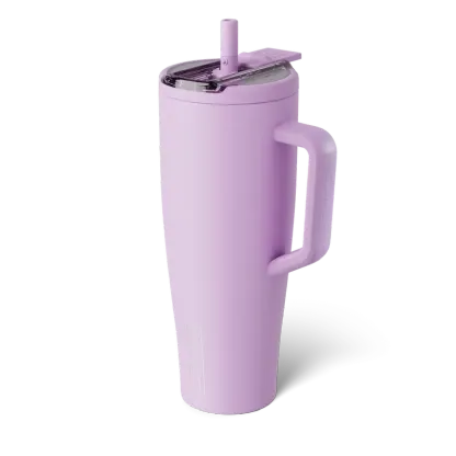 Vaso térmico BrüMate Era Flip de 40 oz con pajita abatible y asa | 100% a prueba de fugas | Mantiene el hielo por más de 24 horas | Base compatible con portavasos