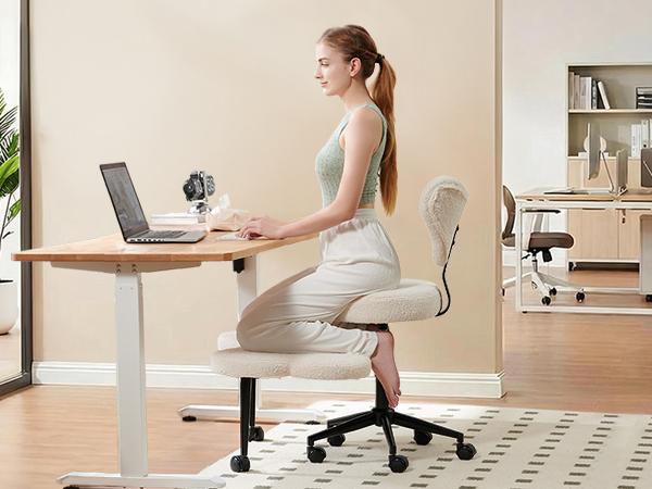 【Deal】Nost & Host Ergonomic Cross Legged Chair, 360° Swivel Meditation Chair with Wheels, Height Adjustable Seat for ADHD, Strong Lumbar Support, Chic Home Office Furniture 【Deal】Nost & Host Ergonomic Cross Legged Chair, 360° Swivel Meditation Chair with Wheels, Height Adjustable Seat for ADHD, Strong Lumbar Support, Chic Home Office Furniture