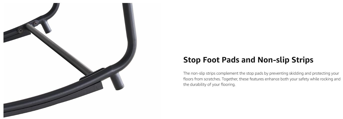 【Double-Side Fabric & SPOTLIGHT DAY】ONBRILL Oversized Indoor Outdoor Rocking Chairs, Comfy Papasan Rocking Chair with Padded Cushion, Rattan Wicker Lounge Chair, Modern Reading Accent Chair for Balcony Garden, LivingRoom Furniture,Christmas Gift