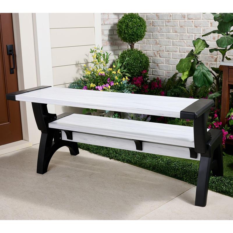 Muebles de exterior modernos Convert-a-Bench Gen II XL Designer Series: banco a mesa, taburetes y sillas