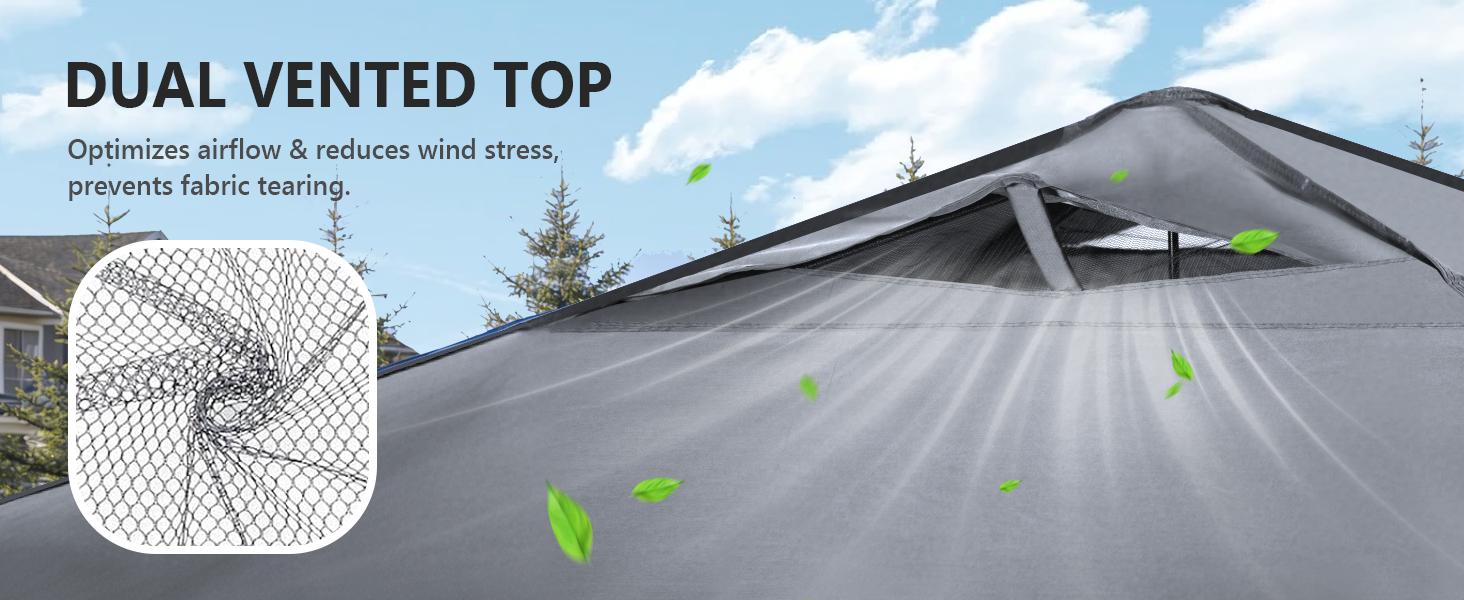 10x10 Pop Up Canopy Ten,Easy Setup Instant Outdoor Canopy with Vented Top and Wheeled Bag,White