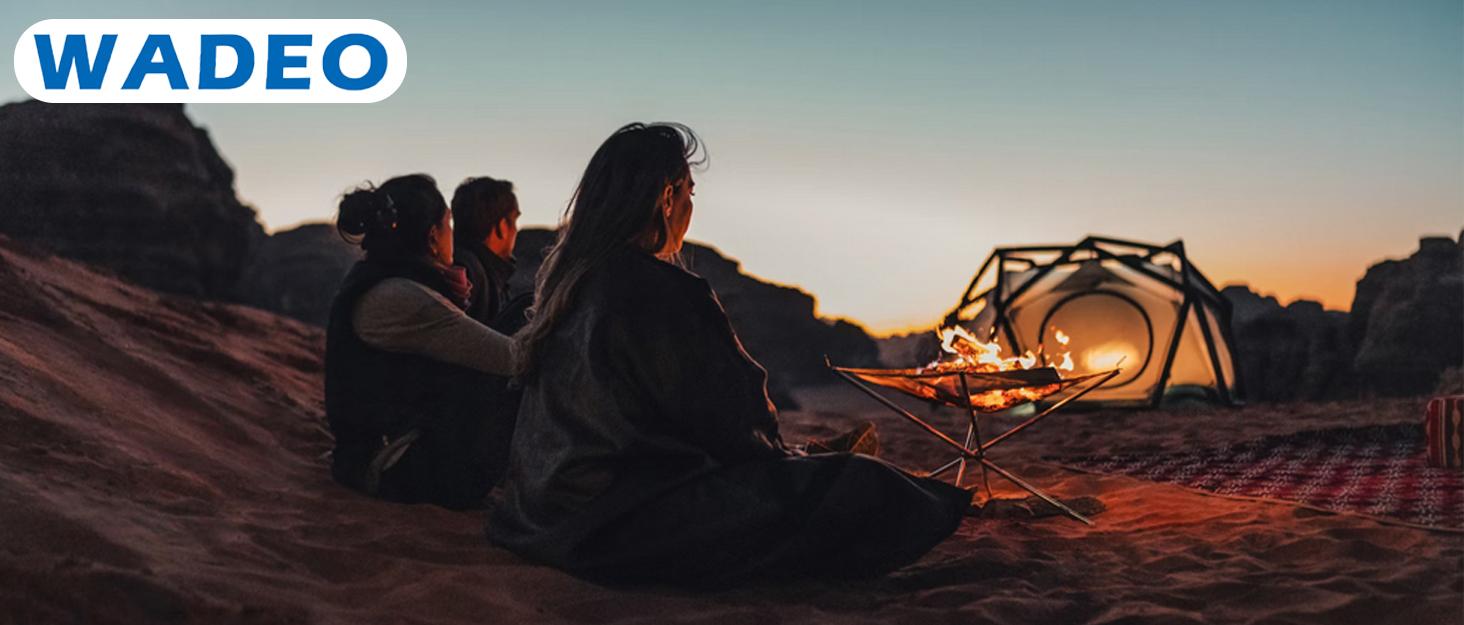 WADEO 7200W Windproof Camping Stove, Camping Gas Stove with Piezo Ignition, Two Fuel Canister Adapter, Carry Case, Portable Stove, Backpacking Stove for Outdoor Backpacking Hiking and Picnic