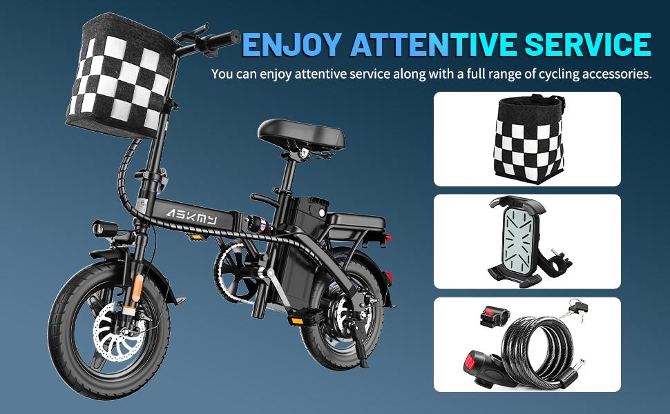 ASKMY E14 Folding Electric Bike 1000W Peak Motor, Up to 45 Miles Range | 14" Tubeless Tires, Dual Disc Brakes | UL Certified, Puncture-Tested Battery, 12-Month Warranty, Lightweight Design ASKMY E14 Folding Electric Bike 1000W Peak Motor, Up to 45 Miles Range | 14" Tubeless Tires, Dual Disc Brakes | UL Certified, Puncture-Tested Battery, 12-Month Warranty, Lightweight Design