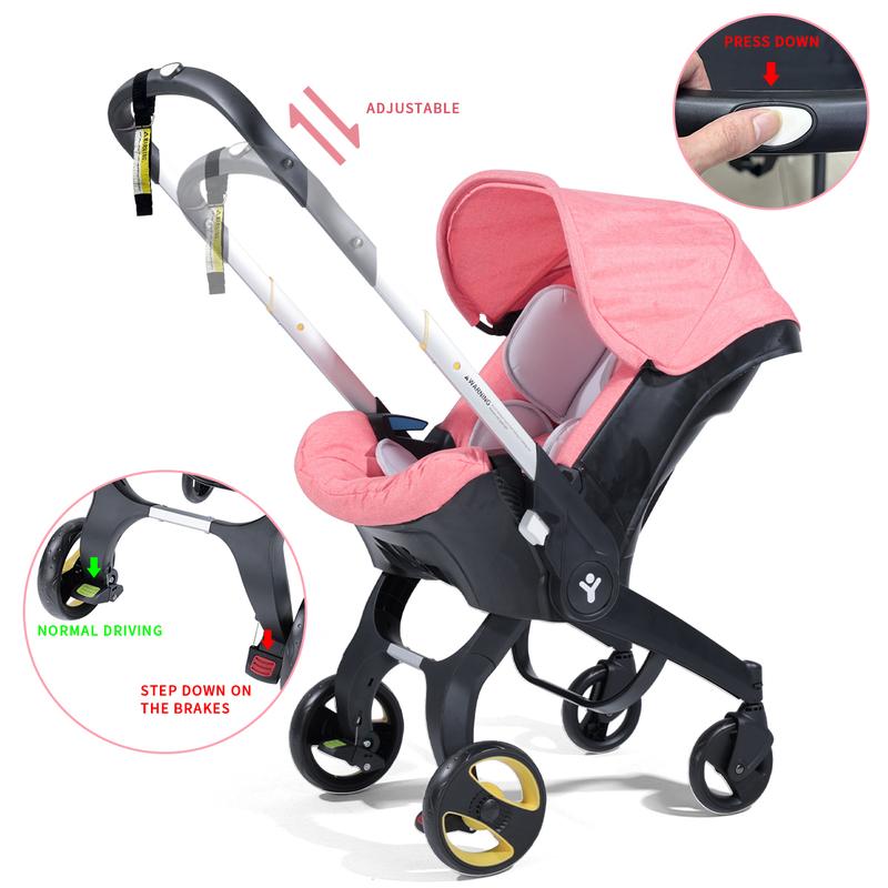 High-view stroller All In One  Convertible Baby Stroller Without Latch Base  baby carriage- Toddler Stroller With Reversible Stroller Seat