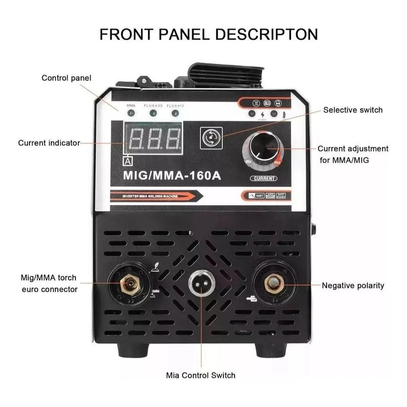 Mini Soldadora Inversora HKS125BLK – 110V / 120A