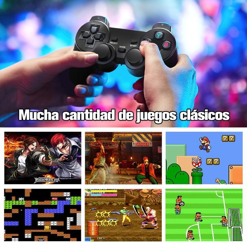Consola de Juegos A-USB para Hogar – Paquete Completo con USB y 2 Mandos, Disfruta Juegos en 4K, Más de 20,000 Juegos Incluidos