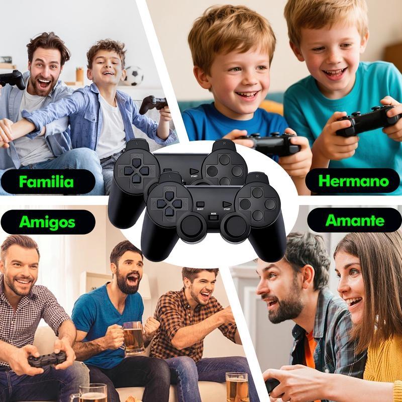 Consola de Juegos A-USB para Hogar – Paquete Completo con USB y 2 Mandos, Disfruta Juegos en 4K, Más de 20,000 Juegos Incluidos