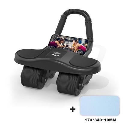 Rueda Abdominal de 4 Ruedas para Hombres y Mujeres – Equipo de Fitness para el Hogar con Soporte de Codos, Rebote Automático, Entrenamiento de Abdomen y Vientre Plano