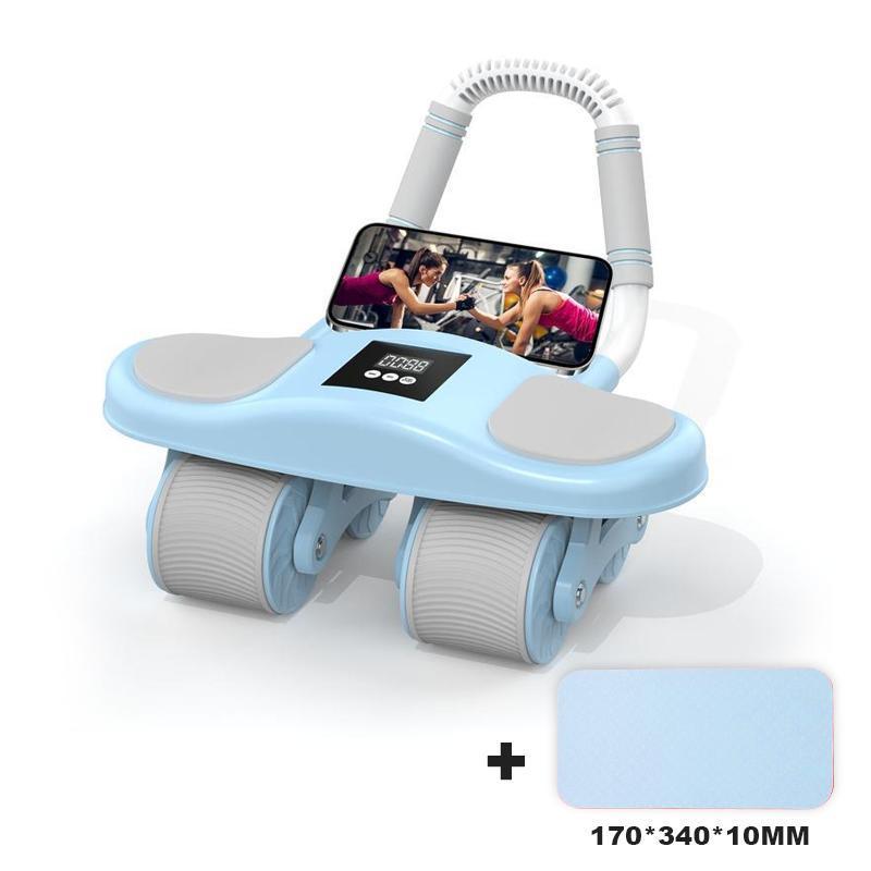 Rueda Abdominal de 4 Ruedas para Hombres y Mujeres – Equipo de Fitness para el Hogar con Soporte de Codos, Rebote Automático, Entrenamiento de Abdomen y Vientre Plano