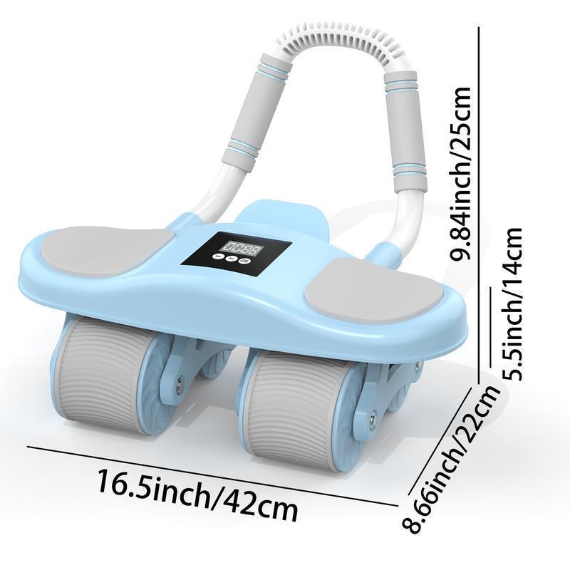 Rueda Abdominal de 4 Ruedas para Hombres y Mujeres – Equipo de Fitness para el Hogar con Soporte de Codos, Rebote Automático, Entrenamiento de Abdomen y Vientre Plano