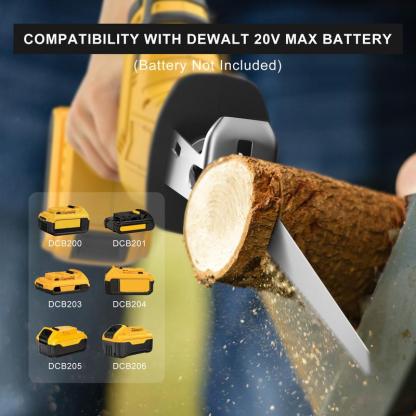 Sierra Reciprocante Inalámbrica de Una Mano Compatible con Batería DeWalt 20V MAX – 3 Velocidades Variables, Motor Sin Escobillas, Cambio de Hoja sin Herramientas, Incluye 4 Hojas para Metal, Madera y PVC