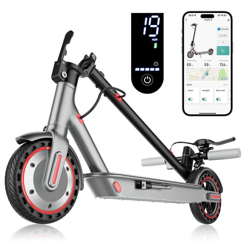 Scooter Eléctrico Plegable 350W – Velocidad Máx. 30 km/h, Autonomía hasta 19 km, Ruedas de 8.5", con App, Ideal para Adultos y Uso Urbano