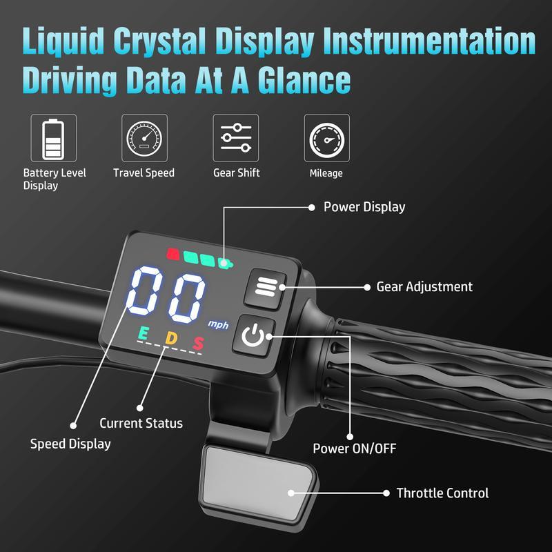 Bicicleta Eléctrica Pikabike Z6 1200W, hasta 40 km de autonomía, 25 MPH, llantas neumáticas de 14”, plegable con doble asiento y freno de disco trasero