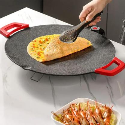 Parrilla Eléctrica Portátil AORAN KITCHEN 1500W, Grill Coreano Antiadherente sin Humo para Interior, Control de Temperatura Ajustable, Plancha Multifuncional para Cocina en Casa