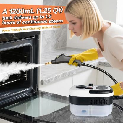 Limpiador a Vapor Portátil 2500W de Alta Presión, Limpiadora de Vapor de Alta Temperatura con 20 Accesorios, Ideal para Cocina, Baño y Detallado de Autos