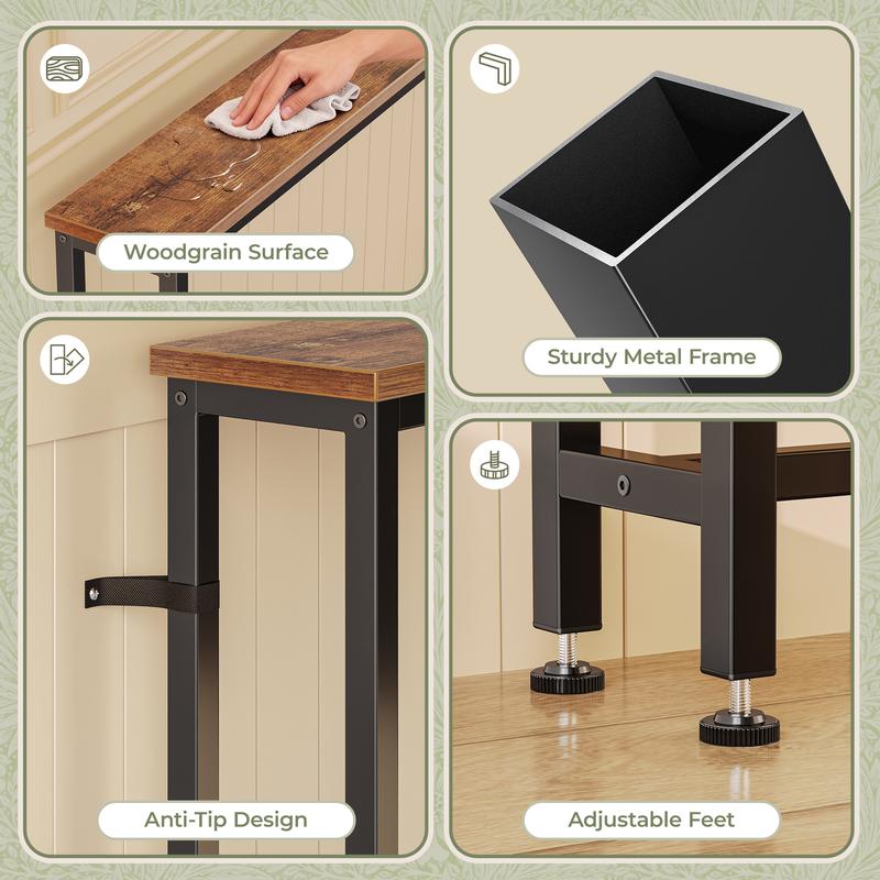 SUPERJARE 78.7 Inch Console Table with Outlet, Sofa Table with Charging Station, Narrow Hallway Entryway Table, Behind Couch Table, for Living Room SUPERJARE 78.7 Inch Console Table with Outlet, Sofa Table with Charging Station, Narrow Hallway Entryway Table, Behind Couch Table, for Living Room