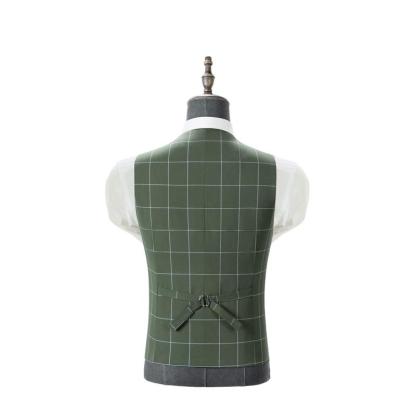 Traje de esmoquin a cuadros para boda para hombre: conjunto cruzado de tres piezas con chaleco para eventos formales, informales y de negocios | Trajes de novio y fiesta